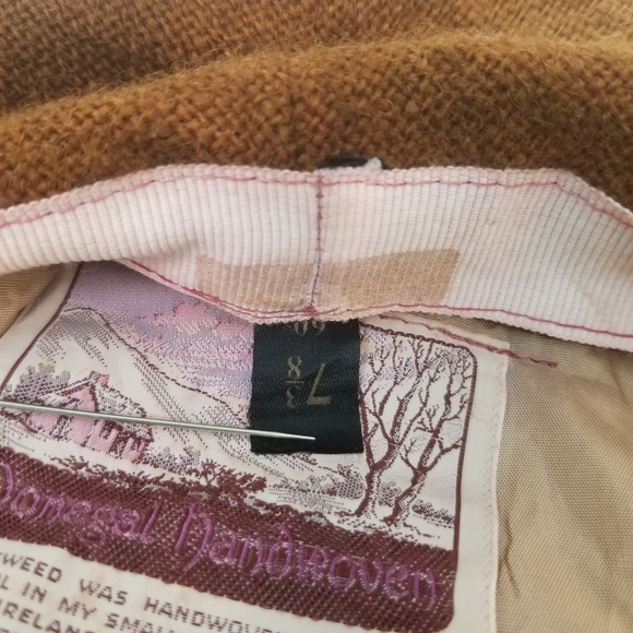 SOLD Vintage Irish Donegal handwoven tweed flat cap - Picture 14 of 15